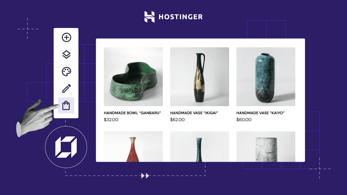 Hostinger drag drop store builder